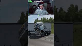 Tır çarpıldı ets2 truckersmp gaming crossclip kickstreamer kickstreamingsite truckdriver [upl. by Enneyehc]