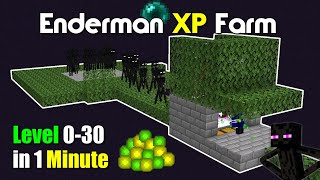 Minecraft Enderman XP Farm Tutorial 120  Easy Super Fast XP Farm [upl. by Joselow]