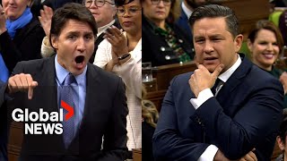 Poilievre claims Trudeau is quotlosing controlquot with quotscreaming and holleringquot while answering question [upl. by Clayborne]