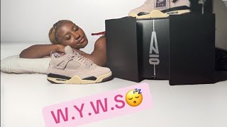 A Ma Maniére x Air Jordan 4 “WYWS” unboxing amp review cop these don’t sleep 💤 [upl. by Marjorie]