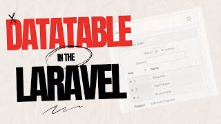 Creating A Responsive Laravel Datatable [upl. by Laicram545]