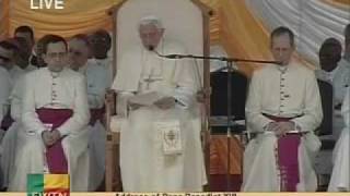 Voyage apostolique du Pape Benoît XVI au Bénin du 18 au 20 novembre 2011 [upl. by Halsy]