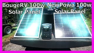 Which Solar Panel is Better BougeRV 100w 9BB Mono Solar Panel  NewPowa 100w Solar Panel [upl. by Suruat]