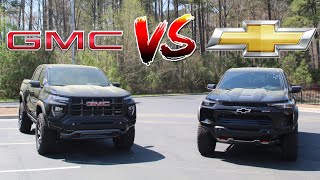 GMC Canyon AT4X VS Chevy Colorado ZR2  Which Midsize Off Road Truck Is Better [upl. by Nesrac599]