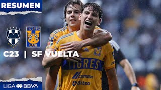 Resumen y Goles  Rayados vs Tigres  Liga BBVA MX  Clausura 2023  Semifinal Vuelta [upl. by Nyltac906]