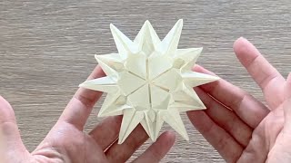 Origami Snowflake  Christmas Origami ❄️ [upl. by Kirkwood]