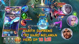 TUTORIAL SUPREME HARITH FAST HAND MELAWAN HERO HERO OP  HERO META  MLBB [upl. by Anaimad]