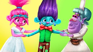 Trolls Band Together Love Story 33 LOL OMG DIYs [upl. by Ahsiliw]