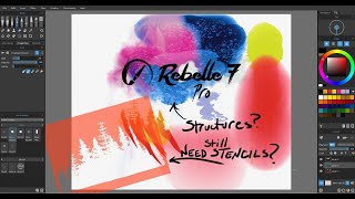 Rebelle 7 Pro How to use Structures vs Stencils vs Selection Tool [upl. by Nnaassilem524]