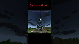 Minecraft Java VS Bedrock Wither shorts [upl. by Egon]