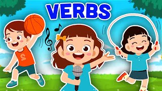 Learn About Verbs They Describe Actions  Grammar Songs For Kids  KLT [upl. by Adiaroz]