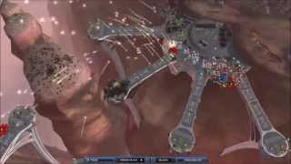 Multijoueur Supreme Commander 2  2vs2  Gouffre de Corvana  Avions et Artillerie [upl. by Ardnosal718]