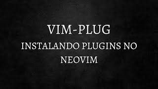 Instalando PLUGINS no NEOVIM com VIMPLUGIM [upl. by Enovahs]