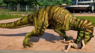 Jurassic World Evolution  Crichtonsaurus amp Metriacanthosaurus Breakout amp Fight 1080p 60FPS [upl. by Shere811]