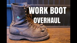 Viberg Boot Resole  Train Conductors Boots Get a Makeover [upl. by Belia]