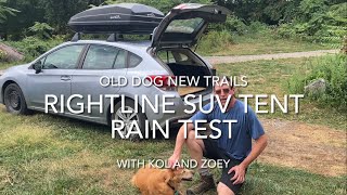 Rightline SUV Tent Rain Test [upl. by Atem811]