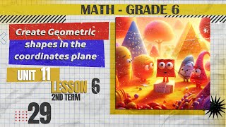 Math  grade 6  create geometric shapes in coordinate plane [upl. by Maura]