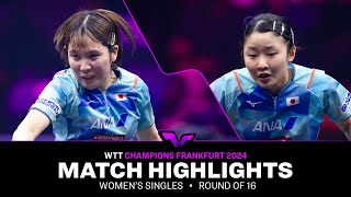 Miu Hirano vs Miwa Harimoto  WS R16  WTT Champions Frankfurt 2024 [upl. by Dreyer]