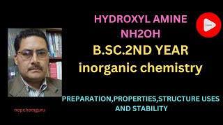 NH2OHhydroxylamineinorganicchemistrybsc2ndyearchemistry [upl. by Oimetra738]