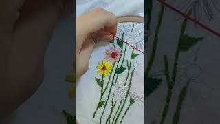 backstitch  satin stitch tutorial part 2  needle embroidery  nazias embroidery  basicstitches [upl. by Valenta]