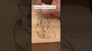 BrandmalereiSchattierungen auf einem kleinen Fuchs brandmalerei diy pyrography woodburning [upl. by Innoj]