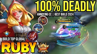 RUBY BEST BUILD 2024  BUILD TOP GLOBAL RUBY GAMEPLAY  MOBILE LEGENDS✓ [upl. by Reginnej316]