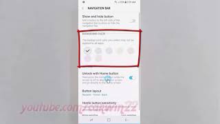 Android Nougat  How to Change background color in Navigation bar Samsung Galaxy S8 or S8 [upl. by Nhabois]