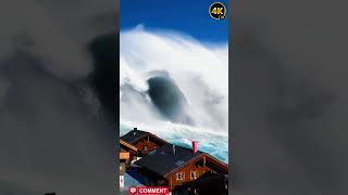 Scary ocean Tsunami scene tsunami waves sea speed flots océan shorts shortvideo [upl. by Asik953]