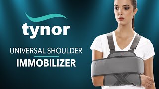 How to wear Tynor Universal Shoulder immobilizer for completeampsecure immobilization of the shoulder [upl. by Edwine712]