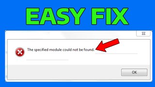 How To Fix The Specified Module Could Not Be Found Fix For All Programs in Windows 11 [upl. by Spiro]