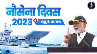 PM Modi Live Navy Day 2023 Celebrations in Sindhudurg Maharashtra [upl. by Gael]