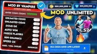 New Dream league Soccer v11230 Mod Menu 2024  DLS Mod Menu 11230 Get Unlimited Coins amp Gems 2024 [upl. by Dione776]