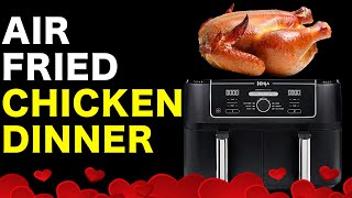 Air Fryer Roast Chicken Dinner  Quick and Simple  Ninja Foodi MAX Dual Zone AF400UK 95L Air Fryer [upl. by Uzial]