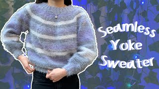 Easy Crochet Cozy Seamless YokeTopDown Sweater Tutorial [upl. by Xonel]