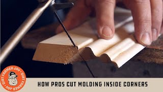 How Pros Cut Molding Inside Corners [upl. by Eineeuq]