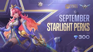 September StarLight Perks  Odette quotWisdom of the Starsquot  Mobile Legends Bang Bang [upl. by Karlis]