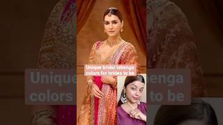 Trending bridal lehenga colors for brides to be bridetobe bridal bridallehenga lehenga wedding [upl. by Ahsiuqat44]