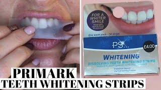 PRIMARK DISSOLVING TEETH WHITENING STRIPS FIRST IMPRESSION amp DEMO [upl. by Doner]