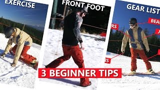 3 First Day Snowboarding Tips  Beginner Snowboard [upl. by Analah]