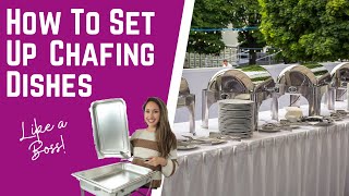 How To Use Chafing Dishes To Keep Food Warm For Parties [upl. by Nabatse449]