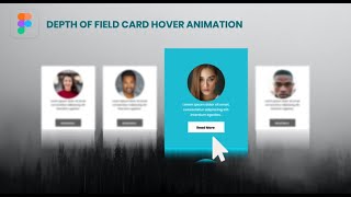 Figma Depth of field Card Hover Animation  Image Zoom on Hover Animation [upl. by Ahsiloc]