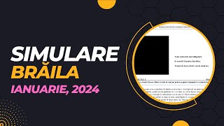 Simulare Brăila EN 2024 [upl. by Iadam]