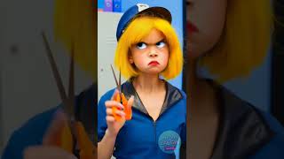 No long hair allowed in here 😡 humor hair funny comedy hairstyle haircut school [upl. by Armelda]