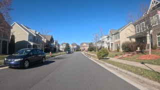 Winter Drive through North Carolina Neighborhood in Morrisville NC  Kitts Creek [upl. by Sarid]