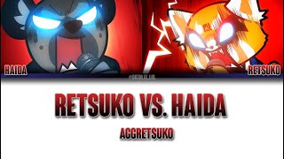 SPOILERS Aggretsuko  Retsuko VS Haida English dub  Color Coded Lyrics Eng [upl. by Ynomrah371]