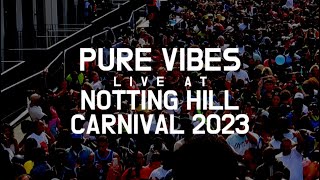 Pure Vibes Ent  Live At Notting Hill Carnival  Volcano amp Saxon Sound August 2023 [upl. by Reichert526]