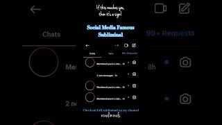 Social Media Famous Subliminal ✯ Checkout full ver shorts subliminal [upl. by Lathrop]