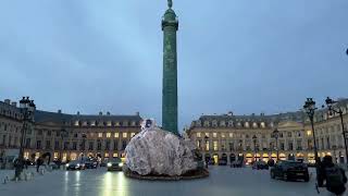 A giant diamond ring falls in Place Vendôme Paris [upl. by Notsur195]