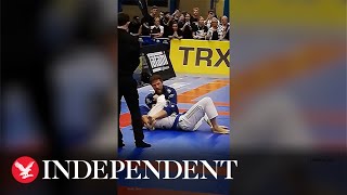 Tom Hardy submits opponent during Brazilian jiujitsu competition [upl. by Belita]