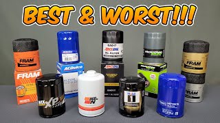 TEN oil filters compared  BEST amp WORST Cutups include WIX KampN AMSOIL Mobil1 more [upl. by Nalda]